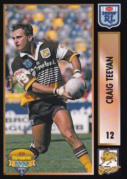 1994 Dynamic Rugby League Series 2 #12 Craig Teevan Front